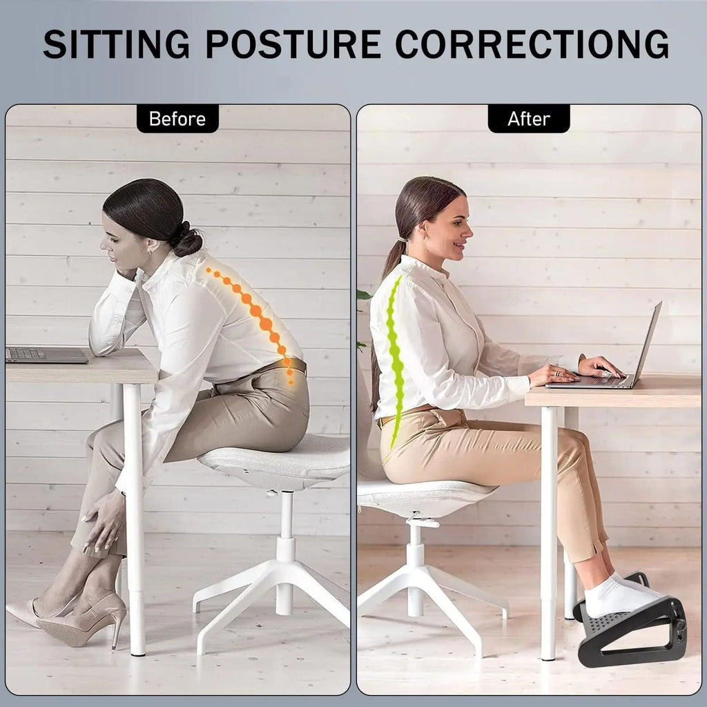 Ergonomic Foot Rest with Massage Rollers