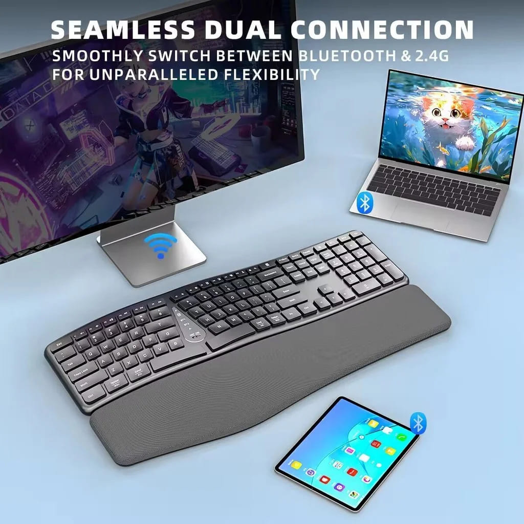 Ergonomic Split Wireless Keyboard