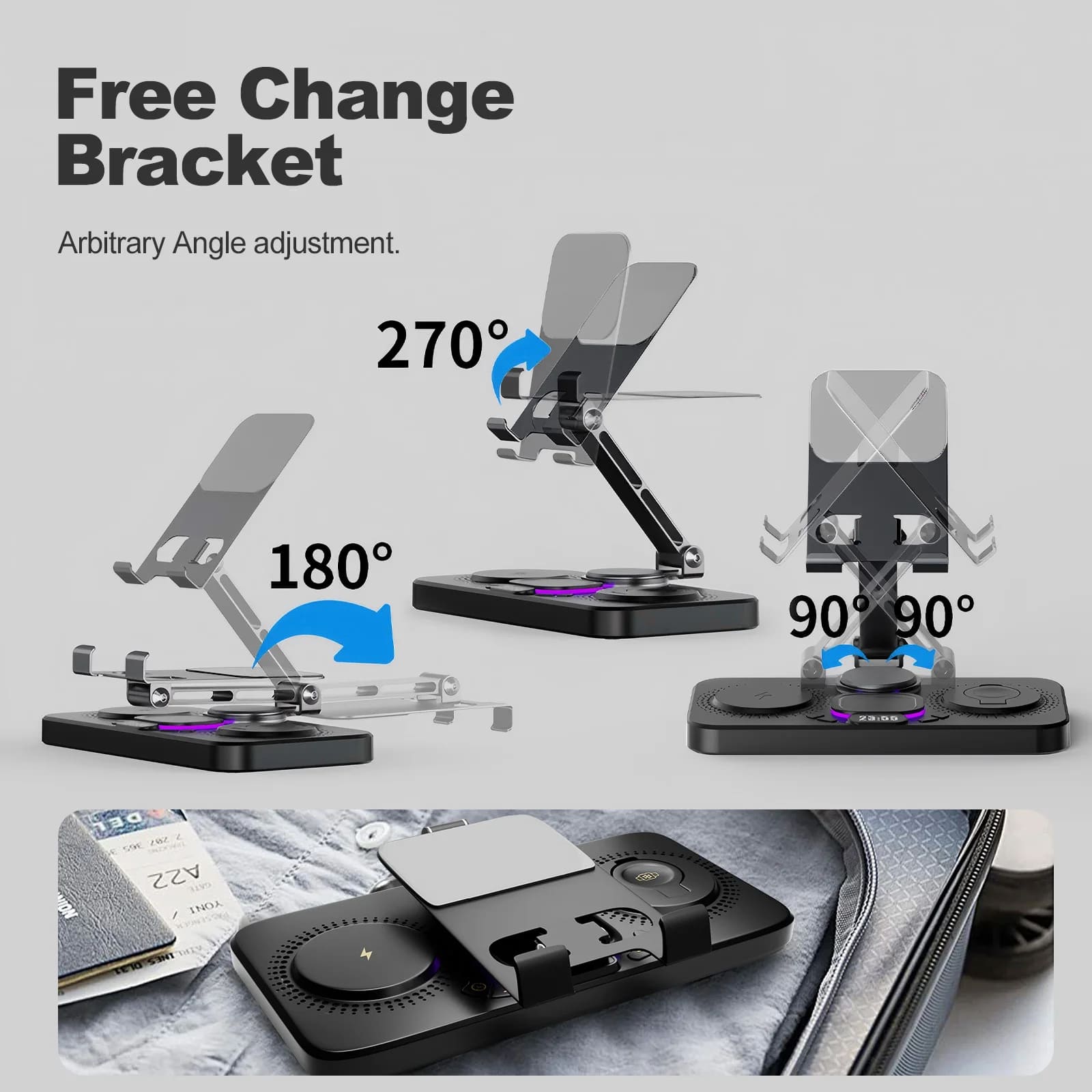 7-in-1 Wireless Charging Station with Tablet Stand
