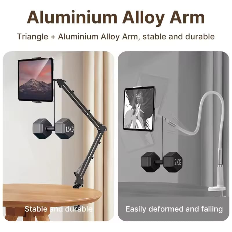 Adjustable Long Arm Phone & Tablet Holder for Desk & Bed