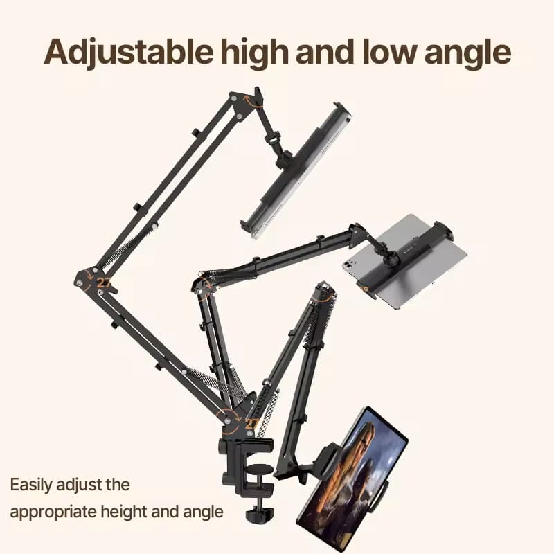 Adjustable Long Arm Phone & Tablet Holder for Desk & Bed