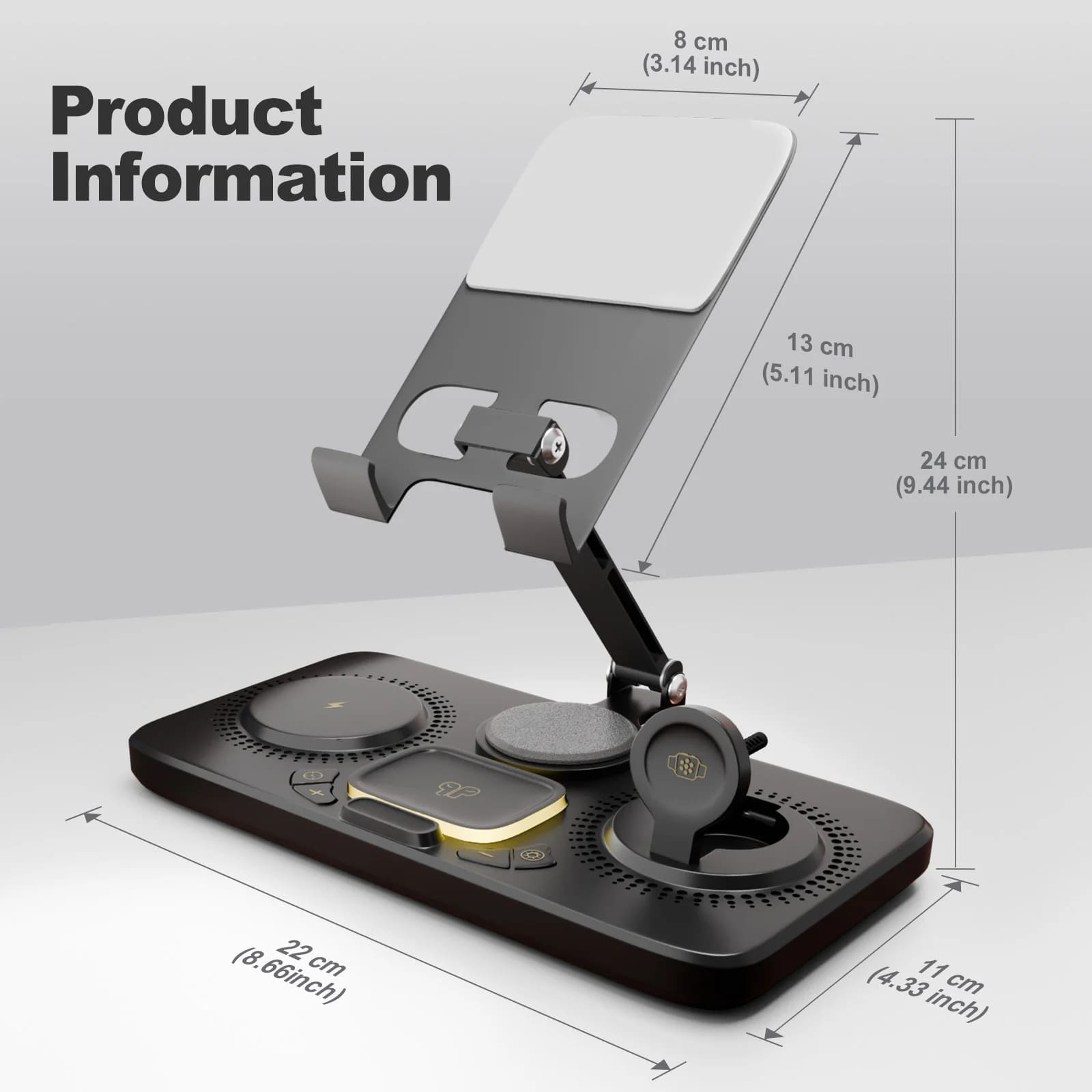 7-in-1 Wireless Charging Station with Tablet Stand