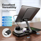 7-in-1 Wireless Charging Station with Tablet Stand