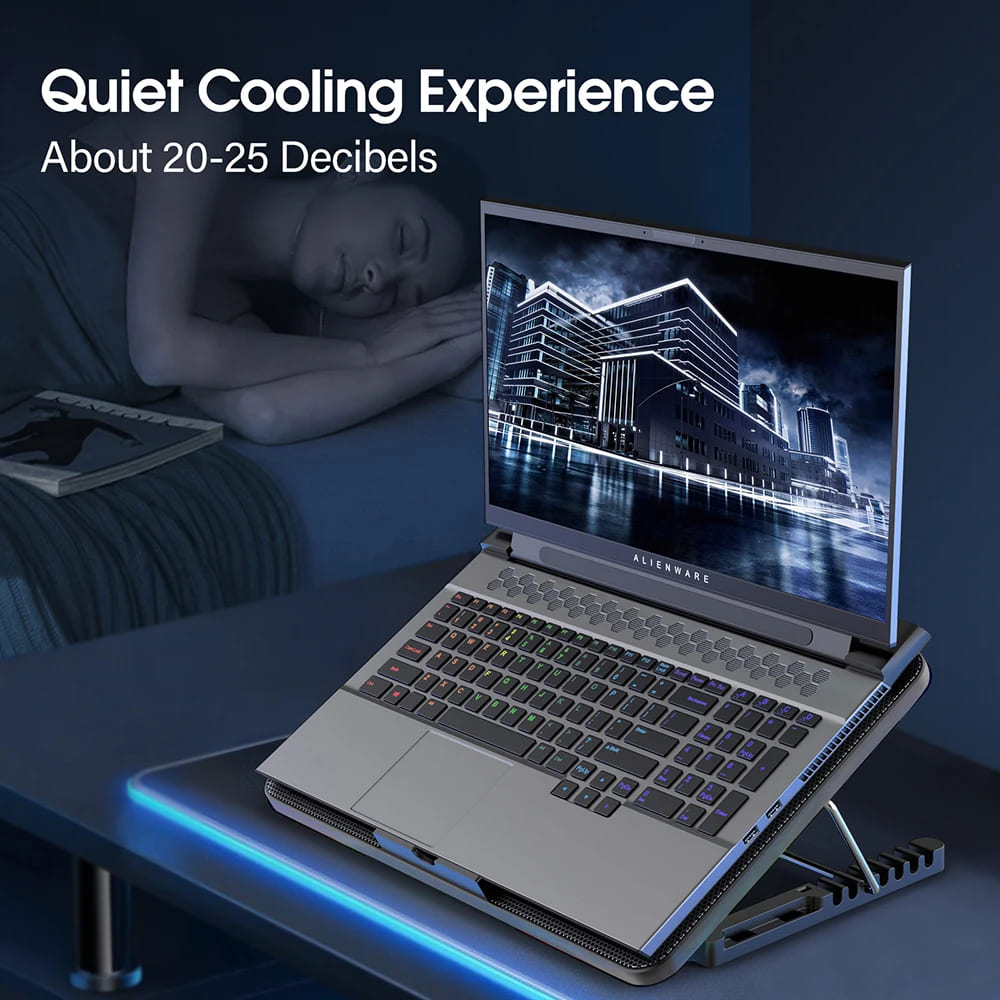 Adjustable Laptop Cooling Stand with 6 Fans