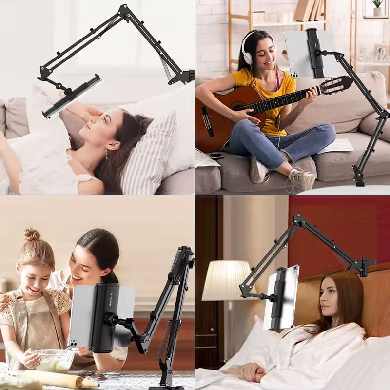Adjustable Long Arm Phone & Tablet Holder for Desk & Bed Secondary image