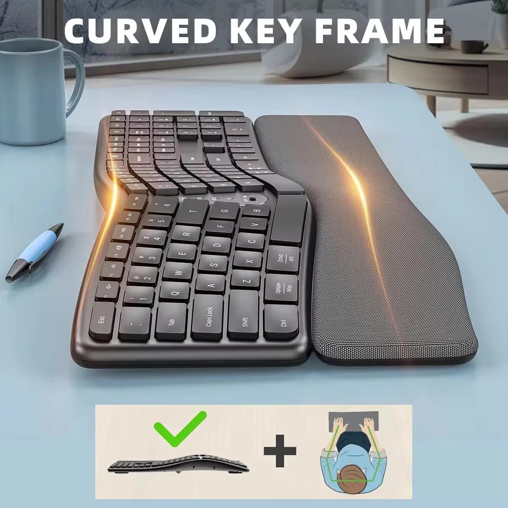 Ergonomic Split Wireless Keyboard