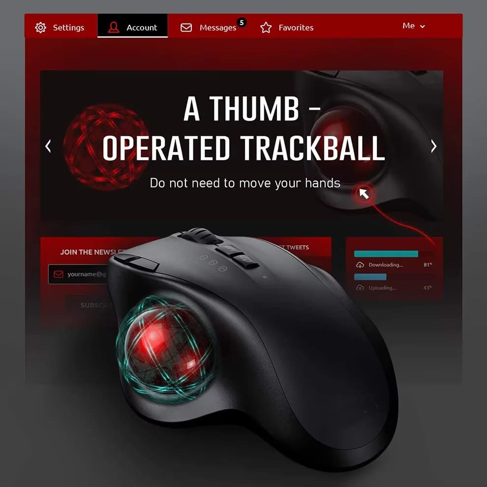 Ergonomic Trackball Mouse