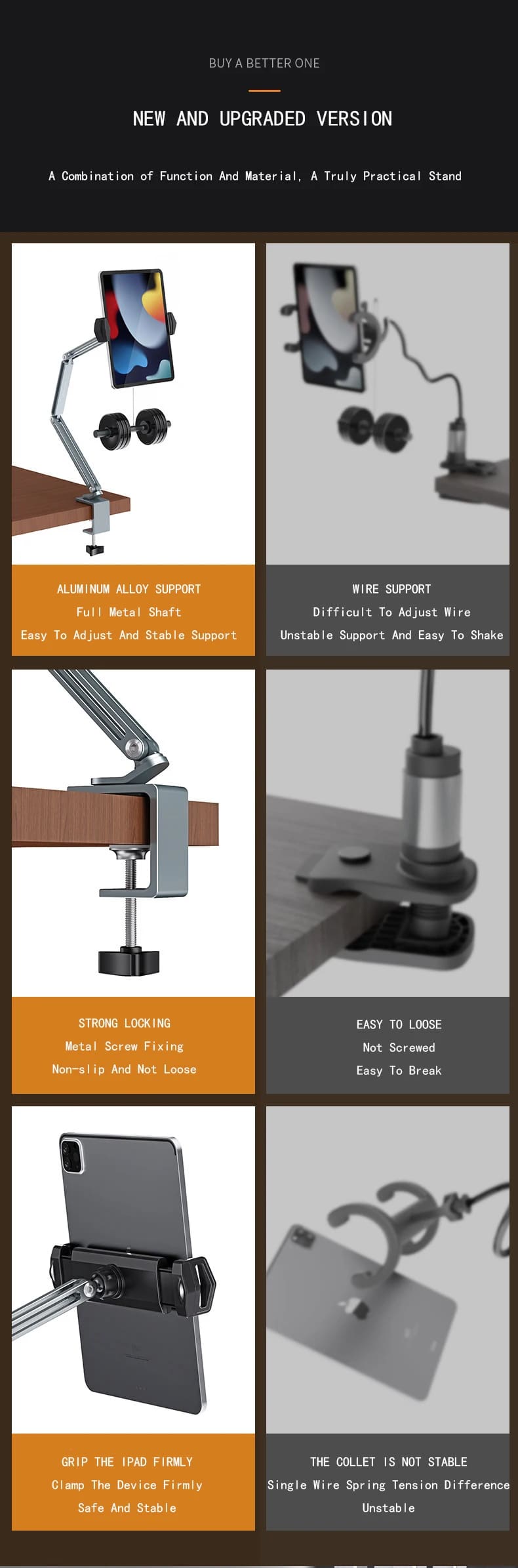 360° Adjustable Desk Mount