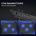 Adjustable Laptop Cooling Stand with 6 Fans