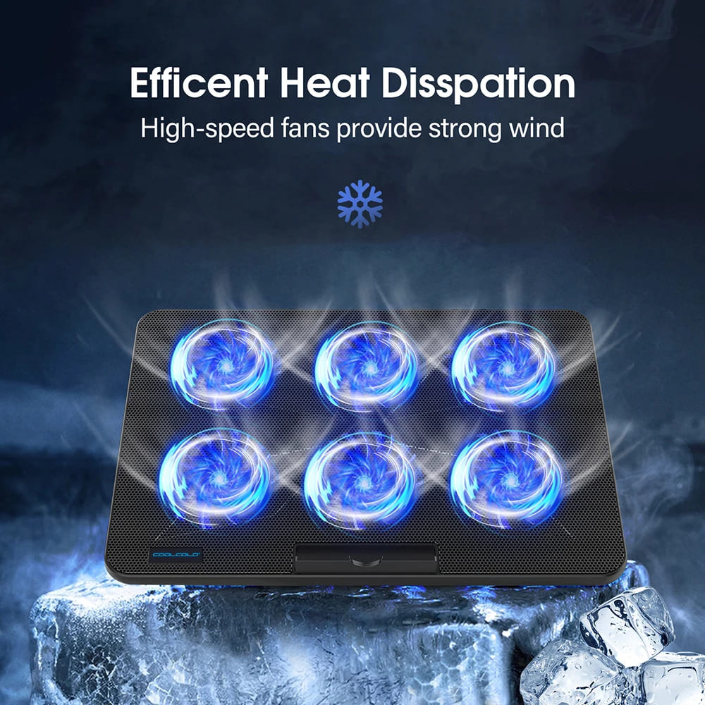 Adjustable Laptop Cooling Stand with 6 Fans Secondary image