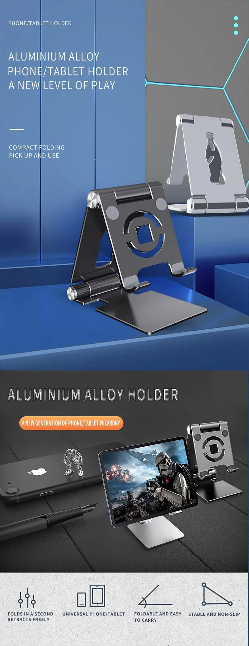 Premium Phone & Tablet Desk Stand