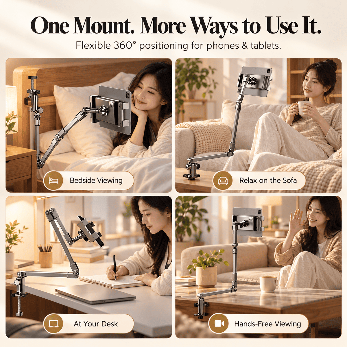 360° Adjustable Desk Mount