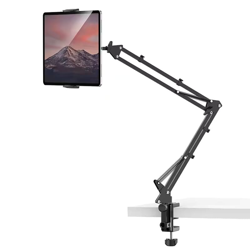 Adjustable Long Arm Phone & Tablet Holder for Desk & Bed Main image